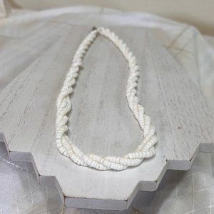Vintage White Puka Shell Hawaiian Necklace, Unisex Necklaces, One of a kind
